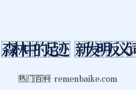 森林中的足迹·新发明反义词是什么意思的图片